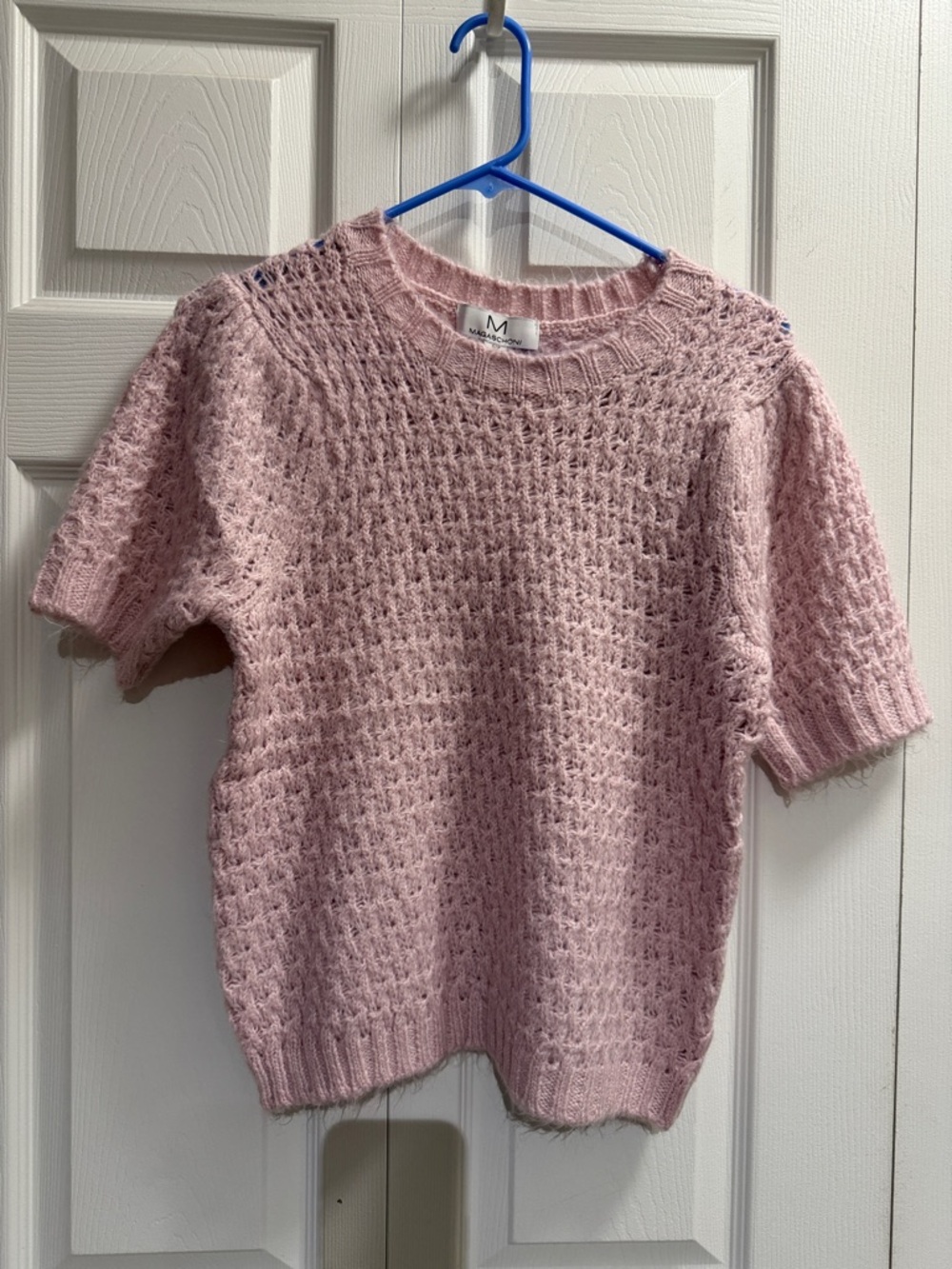 Mossimo Supply Co. Light Pink Short-Sleeve Knit Sweater